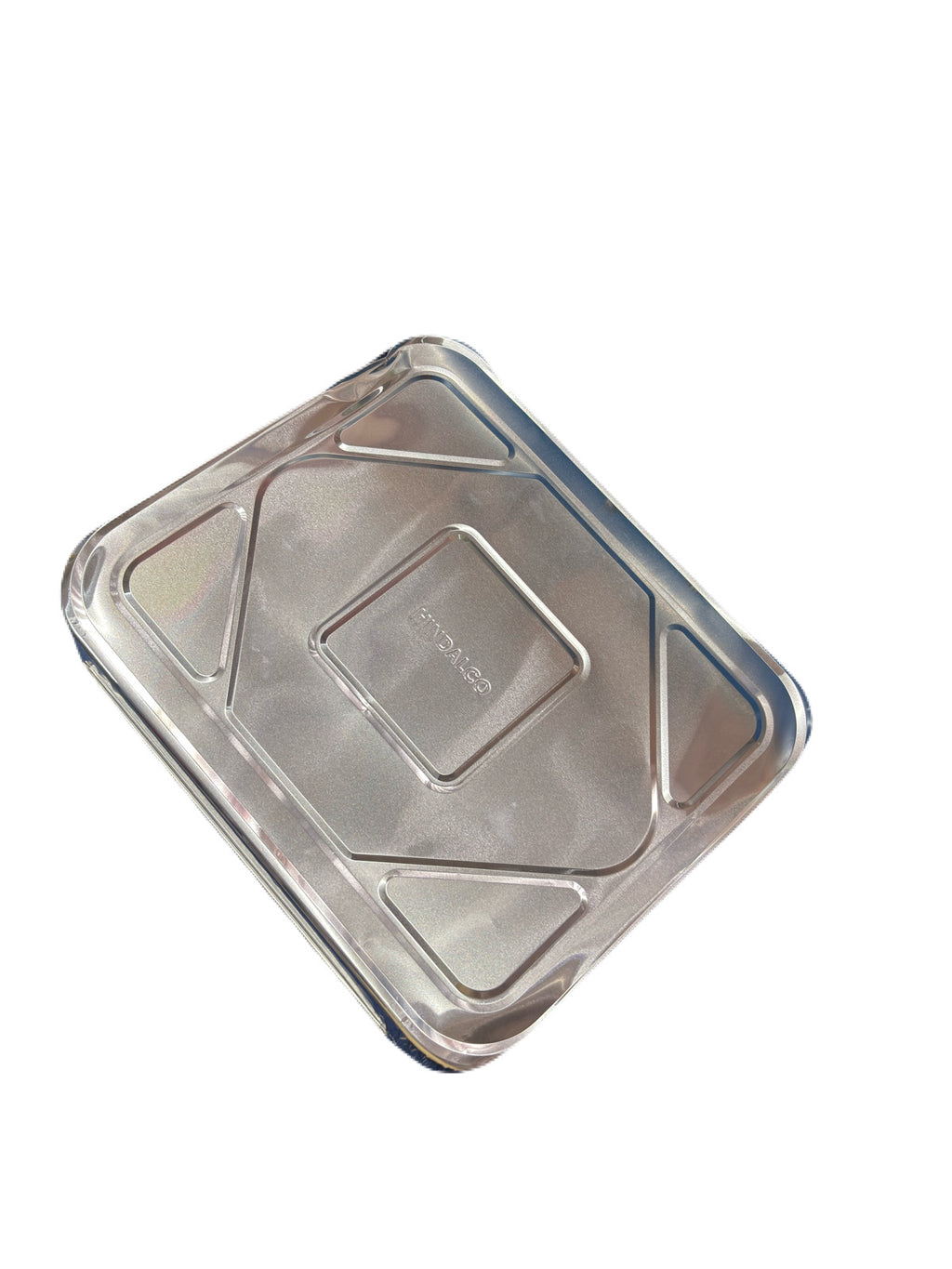 half deep silver foil containers with lid