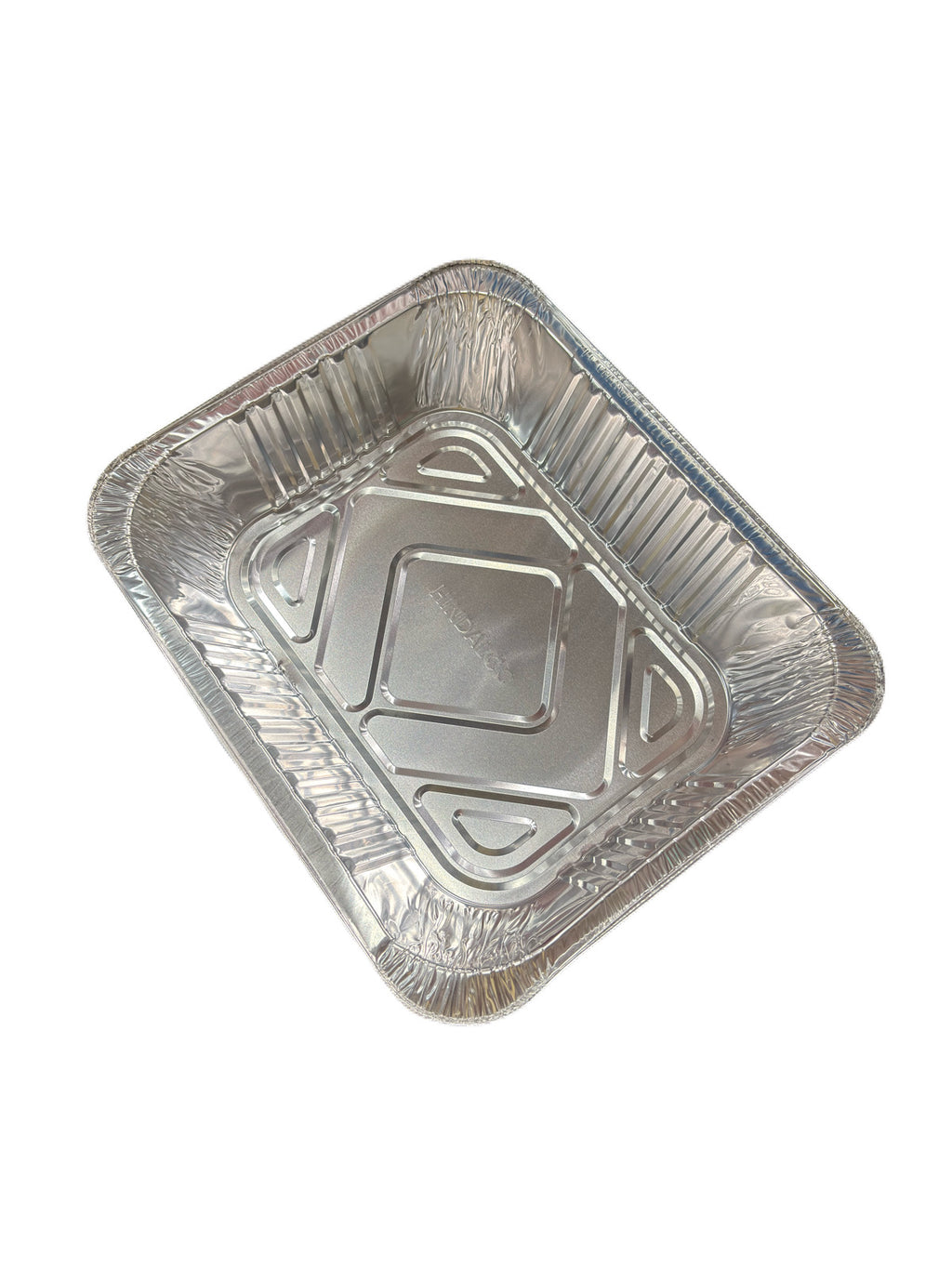 half deep silver foil containers with lid