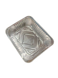 half deep silver foil containers with lid